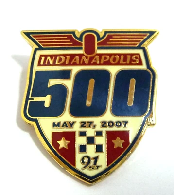 2007 Indianapolis 500 Commemorative Collector Lapel Pin 91st Running  - Image 1 of 3