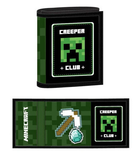 Cartera Minecraft Creeper Club: mercancía oficial con licencia producto juego tema