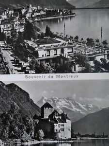 Lake Geneva Switzerland RPPC Postcard Early 1900s Rare Montreux Tower Mountain - Picture 1 of 6
