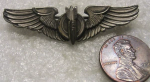 US Army Aviation Badge Wings Bombardier,sterling AMICO ,ww2,pin back - Picture 1 of 2