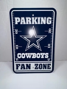 NFL Dallas Cowboys RESERVED PARKING SIGN COWBOYS FANS ONLY 12" x 18" Plastic - Picture 1 of 4