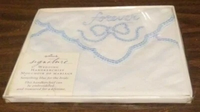 Hallmark Wedding Handkerchief - Forever - Something Blue - Bridal Bride - Image 1 of 4