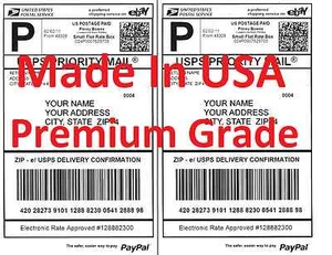 Premium Shipping Labels-Made in USA-Self Adhesive-USPS UPS FEDEX PayPal-8.5x11 - Picture 1 of 1