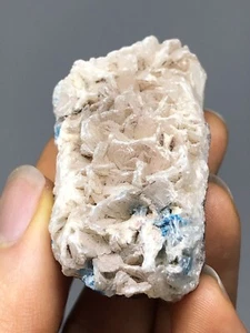 Cavansita + Heulandita Blanca Espécimen India Cristal Azul Reiki Curación 1.1oz N43 - Imagen 1 de 12