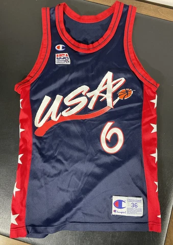 Vtg 1996 Penny Hardaway USA Dream Team II Champion Jersey Sz 36 NBA USA Cover