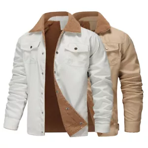 Cappotto Giacca Cappotto Foderato Pile Cargo Camionsta Collare Sherpa Uomo Outwear! Pelliccia calda - Foto 1 di 12