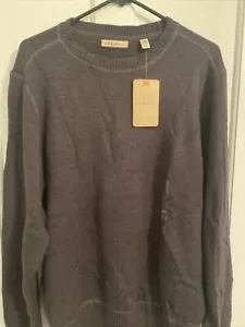 GH Bass and Company Long Sleeve Gray Sweater Mens L Pullover 60% Cotton - Picture 1 of 5