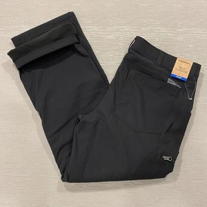 Eddie Bauer Tech Pants Mens 36 x 30 Black Fleece Lined Water Repellent Insulated - Bild 1 von 12