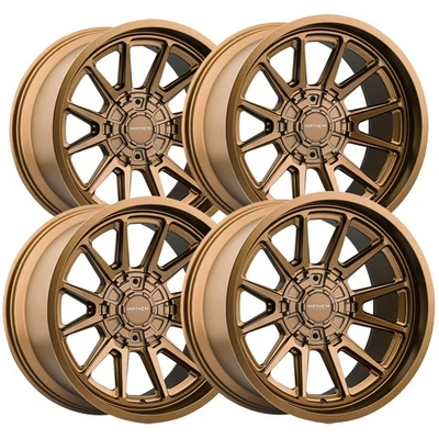 (Set-4) Mayhem 8116 Intrepid 18x9 5x5"/5x5.5" -12mm Bronze Wheels Rims 18" Inch Foto 1 de 4