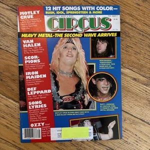 CIRCUS music magazine August 31, 1984 COMPLETE Van Halen Motley Crue Iron Maiden - Picture 1 of 19
