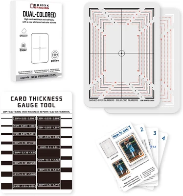 卡中心分级工具,体育卡分级套件,厚度测量卡, — 第 1/4 张图片