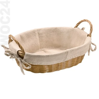 30 x 20 cm Brot Obst Korb Kunststoff Korb Körbe Frühstück Körbchen Stoff - Bild 1 von 2