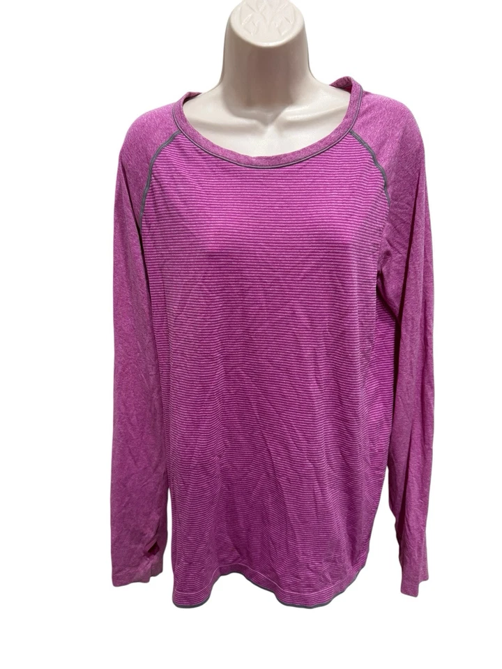 Mujer Danskin Now XXL Semi Ajustado Manga Larga-Cuello Redondo-Ropa Activa Rosa Usada en Excelente Condición Foto 1 de 4