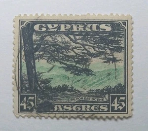CYPRUS 1934 45pi Used (SG143) - CV £100 - Bild 1 von 3