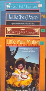 Miss Muffet, Little Bo Peep, Mary Had a Little Lamb Häkelpuppe Muster Konvolut - Bild 1 von 5