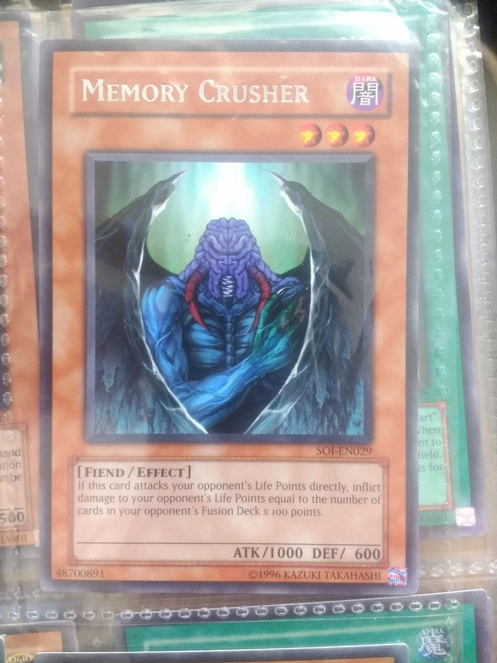 YU GI OH  Memory Crusher SOI-EN029 Ultimate Rare mint sleeved free postage - Photo 1/1