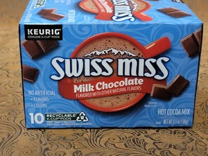 Swiss Miss CIOCCOLATO AL LATTE Cacao Caldo Mix 10 Conti Cialde K-Cup Keurig 〨 - Foto 1 di 8