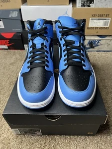 Size 13 - Jordan 1 Mid University Blue Black / TRIED ON - Picture 1 of 6