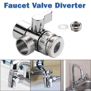 Adaptador de válvula desviadora de grifo fregadero para cocina baño ducha manguera adaptador - Imagen 1 de 12