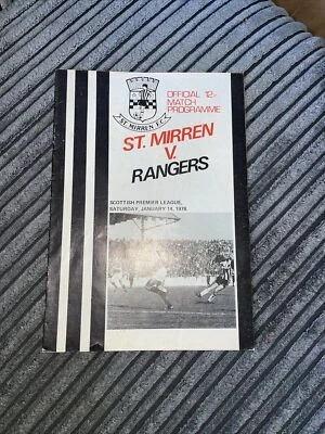 1978 ST MIRREN V RANGERS SCOTTISH PREMIER LEAGUE CHAMPIONS PROGRAMME VGC - Image 1 of 3