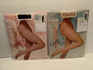 JCPenney Super Shaper Control Top Pantyhose Size Long Pantihose 2 pair - Picture 1 of 4