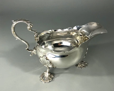 Victorian Silver Sauce Boat Nathan & Hayes Chester 1897 292g AEZX Cover