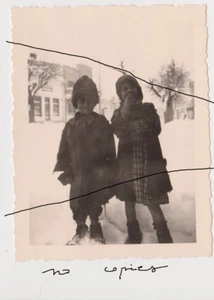Holocaust Old Photo Original WWII Gypsy Children. Winter 1941 - Picture 1 of 2