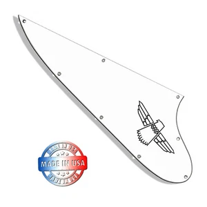 3 Ply White Pickguard for OPTION 4 Epiphone Thunderbird Bass + Black Decal - Picture 1 of 6