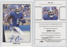 2021 Leaf Memories 1990 Base Auto Black Spectrum /10 Josh Ali #BA-JA1 Auto