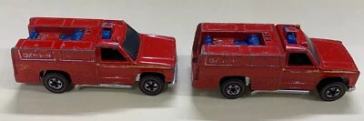 Vintage Hot Wheels Redline 1974 Emergency Unit Fire Truck - LOT OF 2!  1:64 - Image 1 of 4