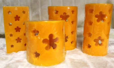 Citronella Kerze dekorative Kerzen mit Zironenduft gegen z.B. Mücken im 4er Set - Bild 1 von 4