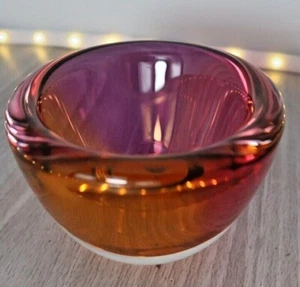 Paul Harrie Art Glass Bowl Paperweight Sign Label PH42 B Rose - Picture 1 of 12