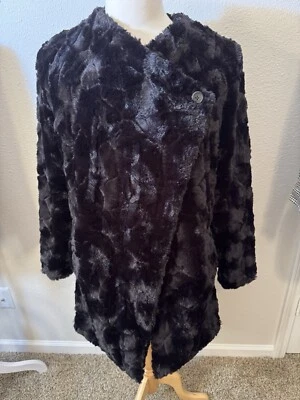 Abrigo Chaqueta BB DAKOTA NUEVO SIN ETIQUETAS Grande Negro Nordstrom Negro Piel Sintética Súper Suave Foto 1 de 4