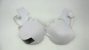 Queen Ladies Underwear White Floral Pattern Bra (Style No. 67202) - Size 34DDD - Picture 1 of 4