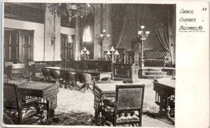 CÁMARA DEL CONSEJO Baltimore, Maryland MD vista interior - Postal - Imagen 1 de 2