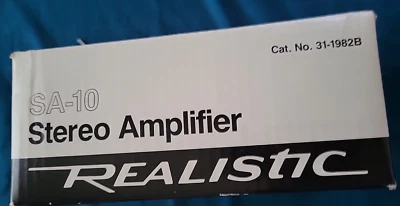 Amplificador estéreo realista SA-10. Novo sistema de microfone sem fio 31-1982B na caixa - Imagem 1 de 4