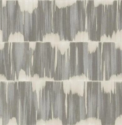 Papel Pintado Serendipity Shibori Rayas Geométricas Azul Gris Crema, 56 pies cuadrados Perno Foto 1 de 4