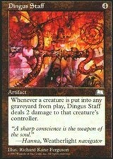4 Dingus Staff - LP - Weatherlight - mtg - 4x x4