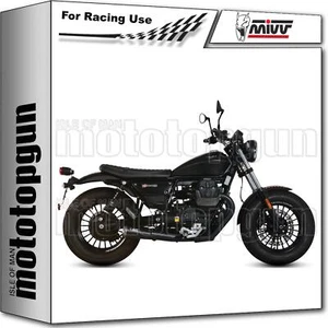 MIVV DOUBLE POT ECHAPPEMENT RCN GHIBLI NOIR MOTO GUZZI V9 BOBBER 2020 20 - Photo 1/4