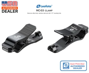 【US Dealer】LEOFOTO MC-03 Manganese Steel Mini Clamp Metal Multi-Function 1/4" - Picture 1 of 5