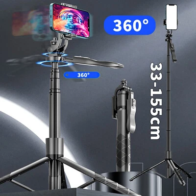 Smartphone Selfie Stick Bluetooth Tripod Telescopic Pole Remote Control Mobile Phone - Image 1 of 4