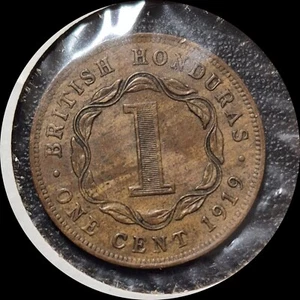 British Honduras 1919, 1 cent, old world coin HIGH GRADE #0467 - Picture 1 of 2