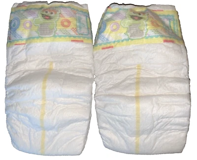 2 Vintage Pampers Swaddles Diapers Size 4 Sesame Street From 2015 Oscar Grouch - Image 1 of 4