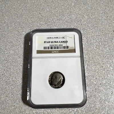 1979 S Type 2 Proof Roosevelt Dime certified PF 69 Ultra Cameo by NGC - Image 1 of 2