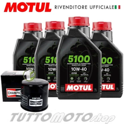 Tagliando TRIUMPH Street Triple 675 2007-2017 - Motul 5100 10W40 + Filtro olio - Immagine 1 di 4