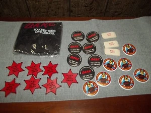 D.A.R.E. Pinback Dare to Keep Kids Off Drugs Button Pin-ERASERS-MORE- LOT OF 25 - Picture 1 of 10