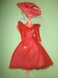Vintage Barbie Klon Petra Karina Kleid mit Hut (Plasty?) 1970er- 80er OHNE PUPPE - Bild 1 von 7