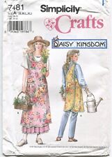 Simplicity 7481 FF Sewing Pattern Back Wrap Apron Dress Daisy Kingdom Women S-XL