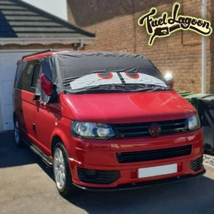 VW T5 Screen Cover Black Out Blind Curtain Window Wrap Red Eyes Sun Shade - Picture 1 of 9