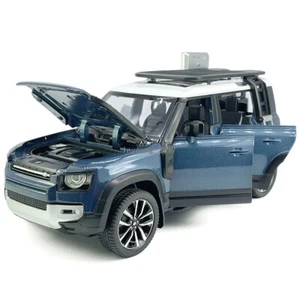 1:24 Land Rover Defender 110 Model Car Metal Diecast Toy Cars Collection Blue - Picture 1 of 13